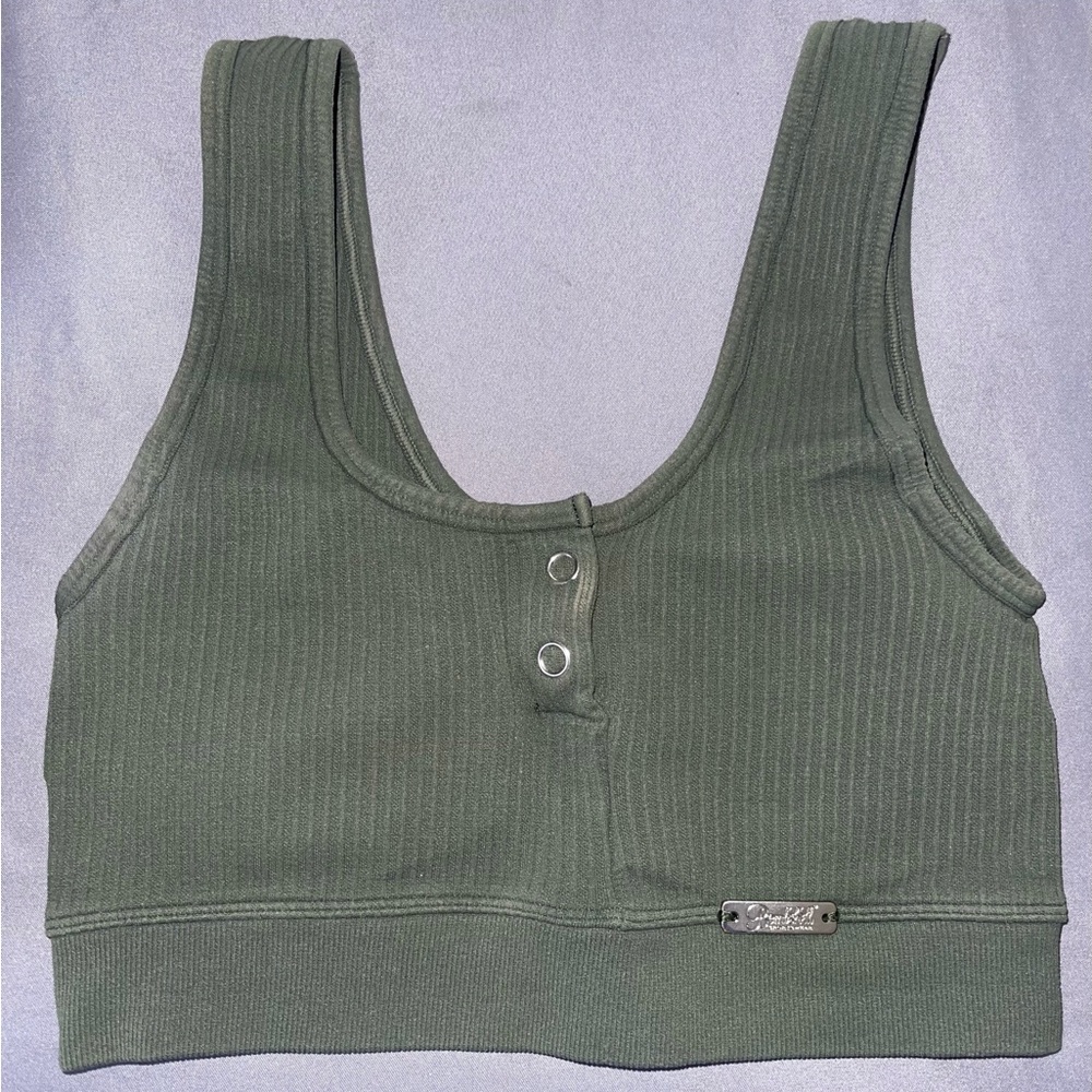 Bombshell Sportswear Snap Seamless Bra in Green